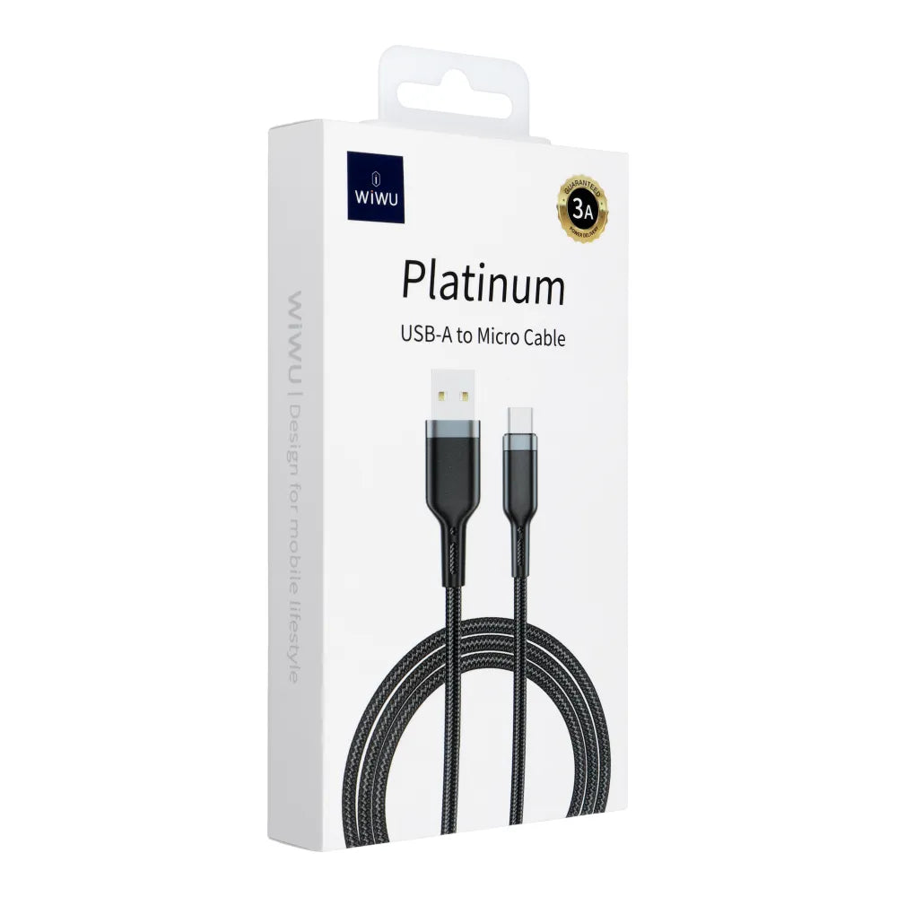 Platinum Series - Micro USB Datenkabel - 3A 1,2m - schwarz