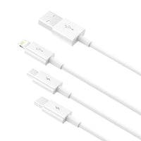 Superior 3in1 USB cable - Lightning / USB Type C / micro USB