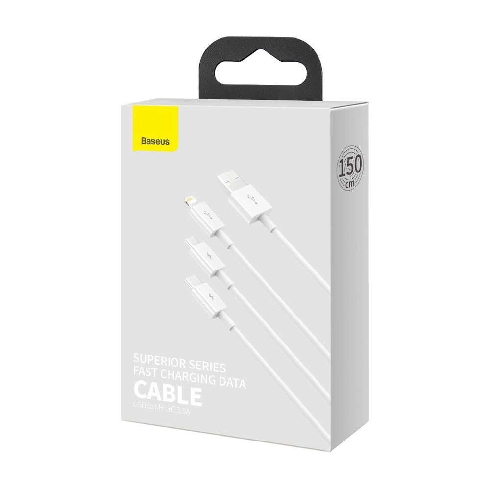 Überlegenes 3-in-1-USB-Kabel – Lightning / USB Typ C / Micro-USB