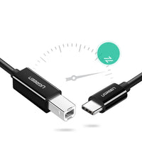 UGREEN USB-C to USB-B Printer Cable | 2M 480Mbps Black - MIZO.at