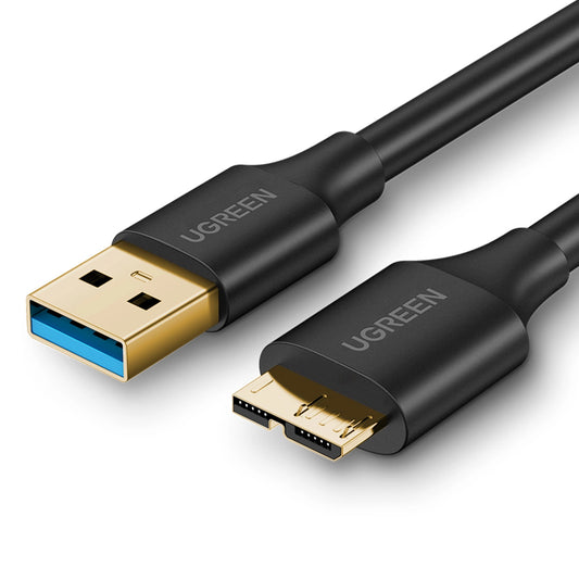 USB-A Cable 3.0 - Micro USB-B SuperSpeed 5Gb/s 1m Black - MIZO.at