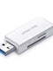 Portable TF/SD Card Reader for USB 3.0 White - MIZO.at