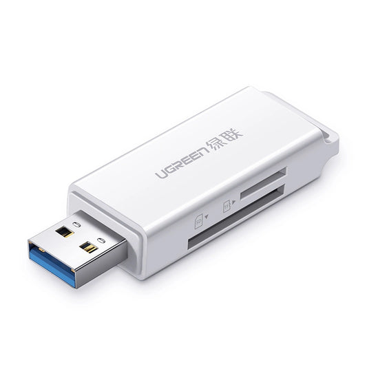 Portable TF/SD Card Reader for USB 3.0 White - MIZO.at