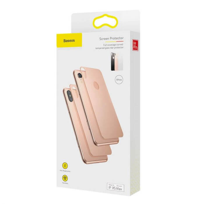 iPhone XS 0.3 mm Full Coverage Curved T Glass Rear Protector | White - MIZO.at