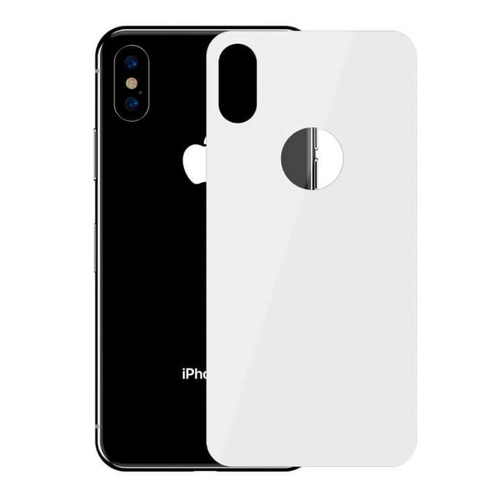 iPhone XS 0.3 mm Full Coverage Curved T Glass Rear Protector | White - MIZO.at