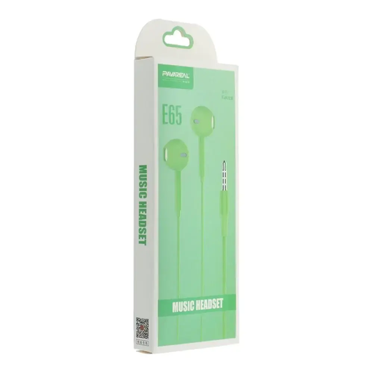 Pavareal PA-E65 Wired Earphones with Microphone - Green - MIZO.at
