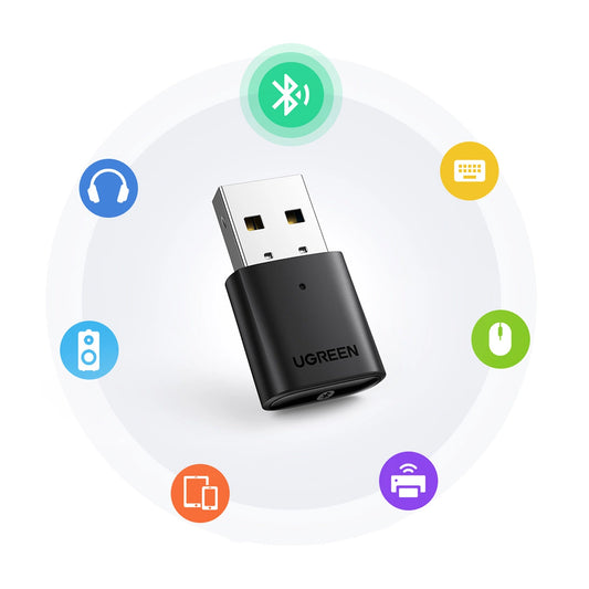Ugreen Bluetooth 5.0 USB Adapter (Transmitter/Receiver) Black - MIZO.at