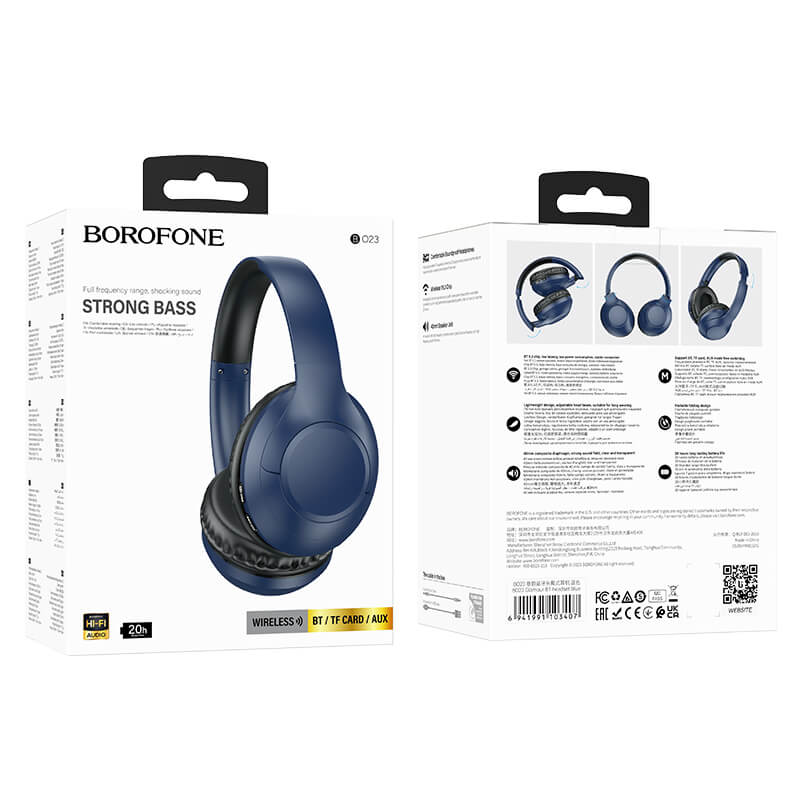 GLAMOUR BLUETOOTH ON-EAR-KOPFHÖRER BO23, BLAU