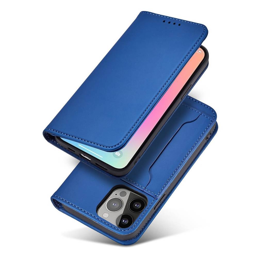 Samsung Galaxy A54 5G Series Magnetic Card Holder Flip Cover - Blue - MIZO.at