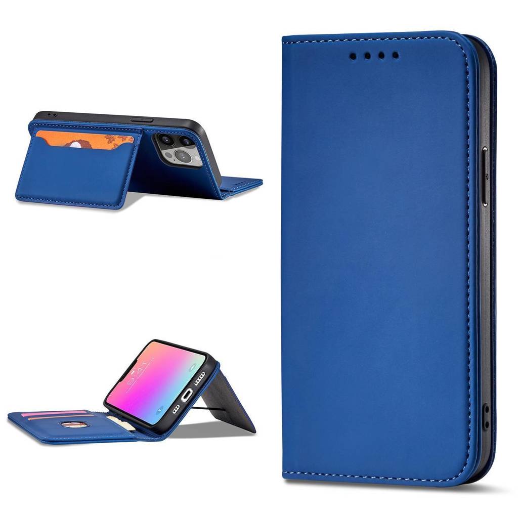 Samsung Galaxy A54 5G Series Magnetic Card Holder Flip Cover - Blue - MIZO.at