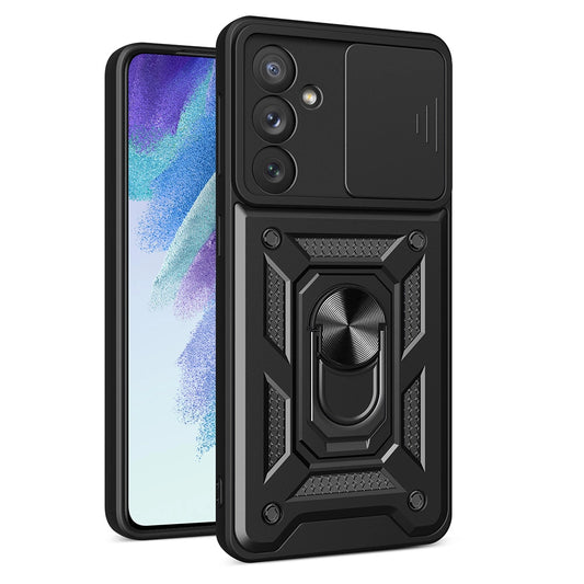 Samsung Galaxy A54 5G Hybrid Armor Camshield Case with Camera Cover in Black - MIZO.at