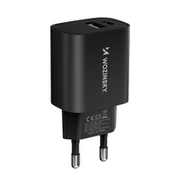 Wozinsky 20W USB-A USB-C Wandladegerät - schwarz