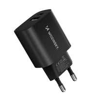 Wozinsky 20W USB-A USB-C Wandladegerät - schwarz