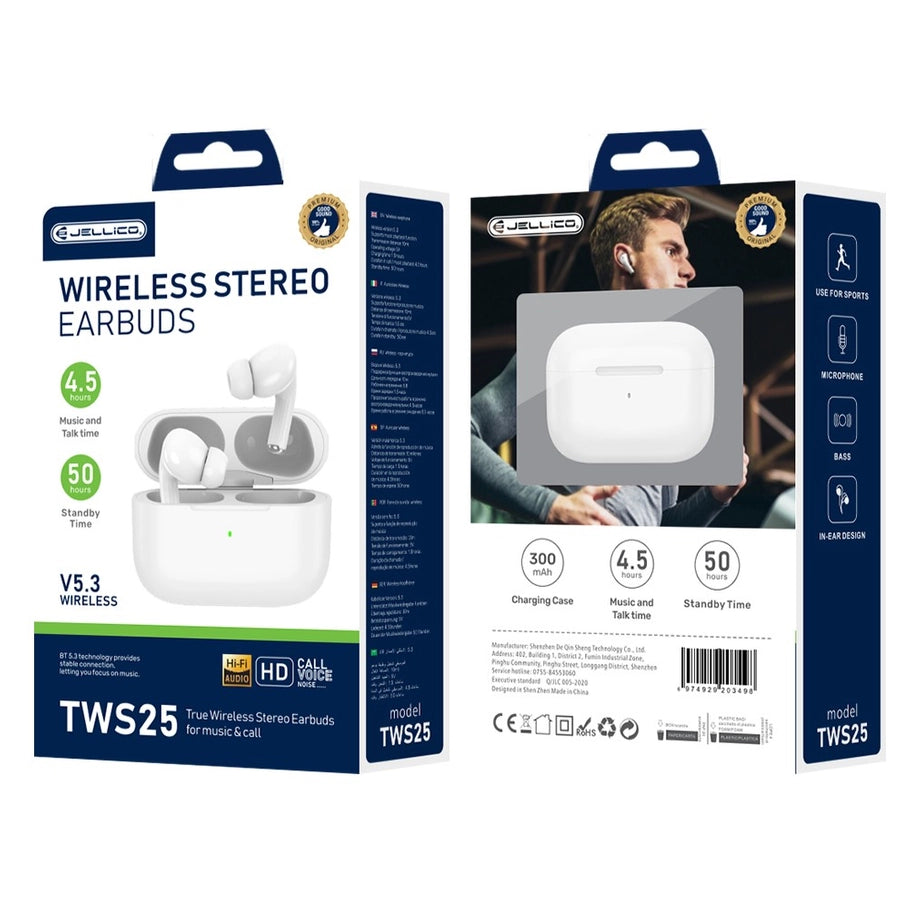 TWS25 Wireless Earphones - Jellico (White)