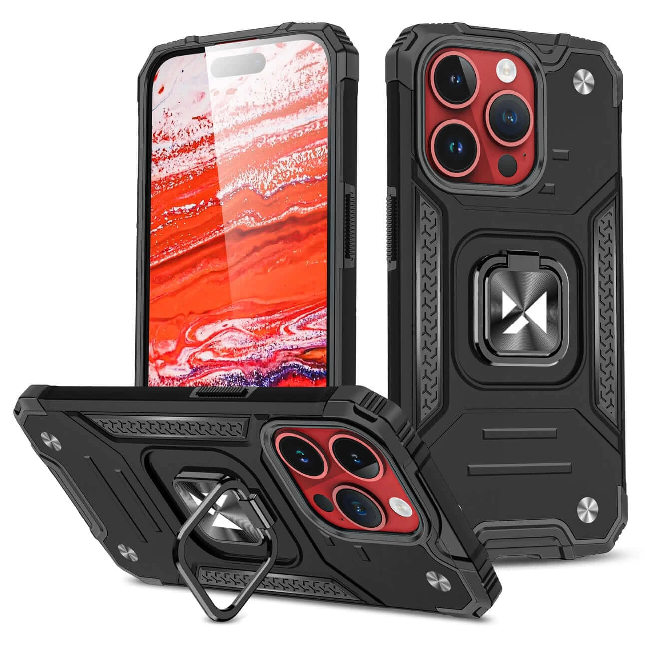 iPhone 15 Pro Wozinsky Ring Armor Case | Sleek Protection in Black - MIZO.at