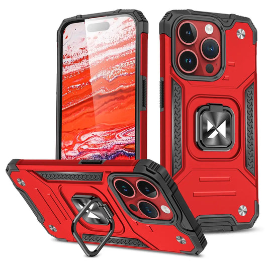 iPhone 15 Pro Wozinsky Ring Armor Case: Stylish Protection in Red - MIZO.at