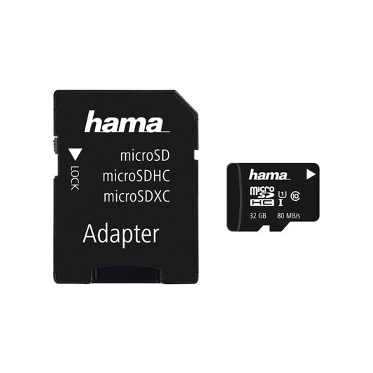 Hama 32GB MicroSDHC UHS-II Card | Class 3, High-Speed + Adapter