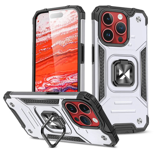 iPhone 15 Pro Max Wozinsky Ring Armor Case: Ultimate Protection in silver - MIZO.at