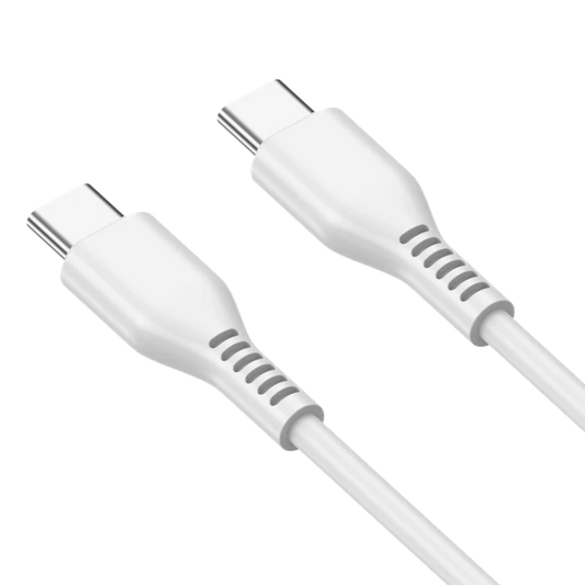 60W 1m USB-C to USB-C PD Charging Cable - Jellico KDS-30 - White