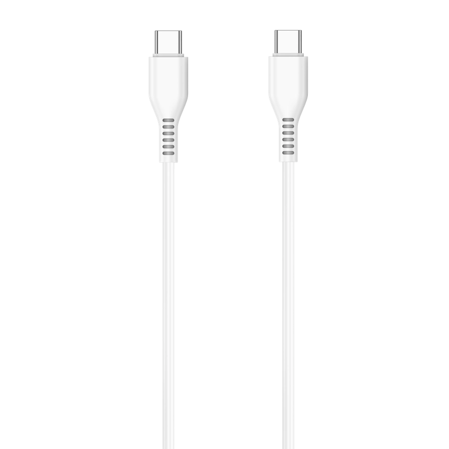 60W 1m USB-C to USB-C PD Charging Cable - Jellico KDS-30 - White