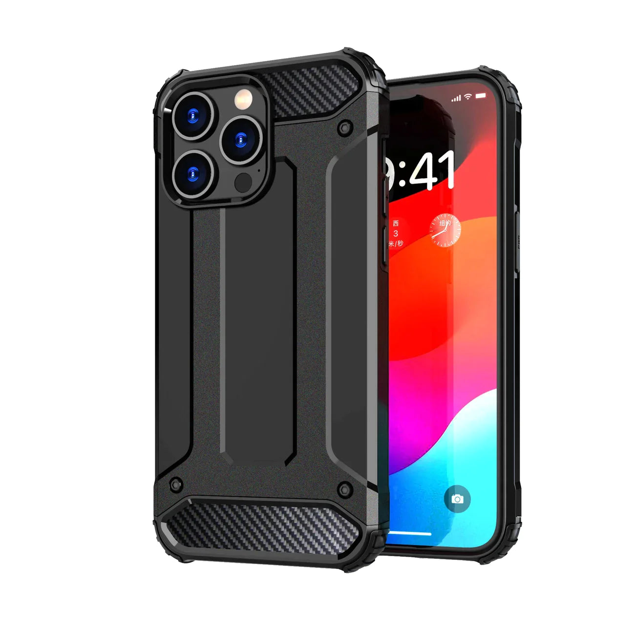 iPhone 15 - Hybrid Armor Series (Black) - MIZO.at