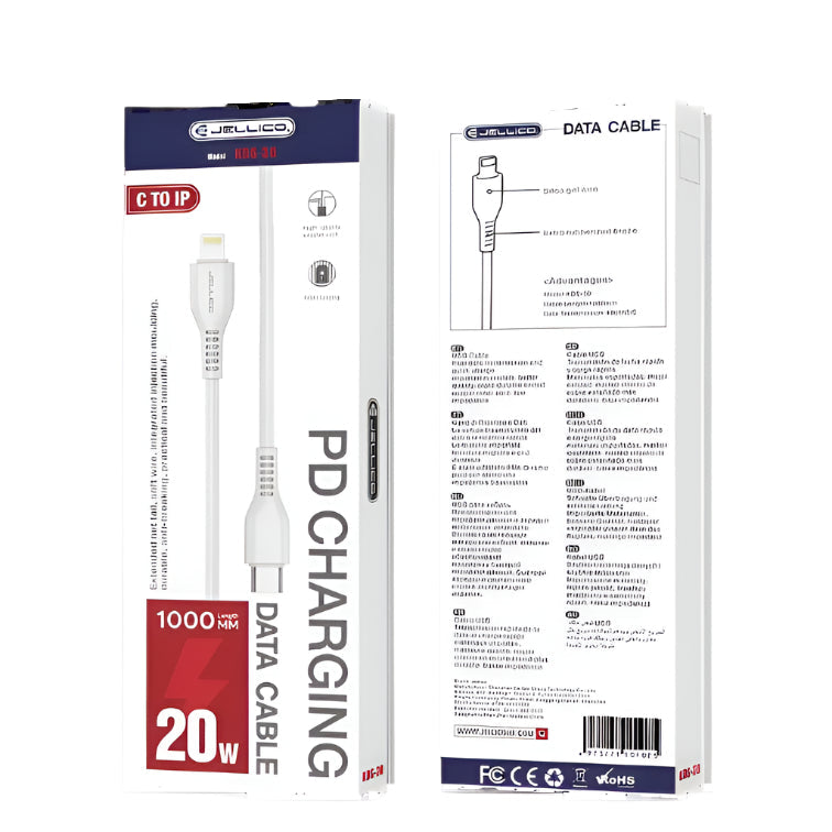 Jellico Lightning PD Cable | 20W USB-C Fast Charging KDS-30 White - MIZO.at