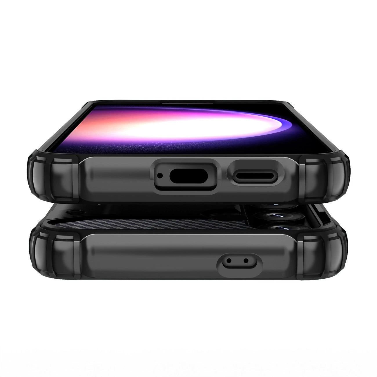 Samsung S24 Hybrid Armor Case | Dual Layer Protection Black - MIZO.at