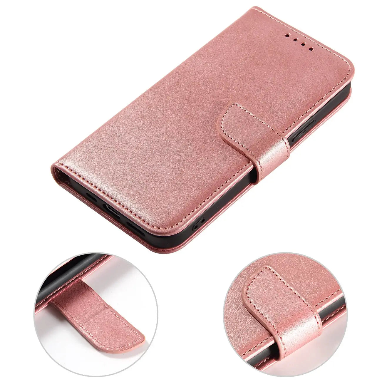 iPhone 15 Pro Max Magnet Flip Case | Pink, Magnetic Protection - MIZO.at