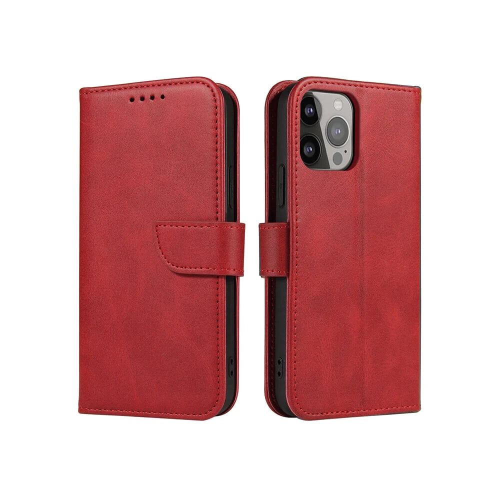 iPhone 15 Pro Max Magnet Flip Case | Red, Magnetic Protection - MIZO.at