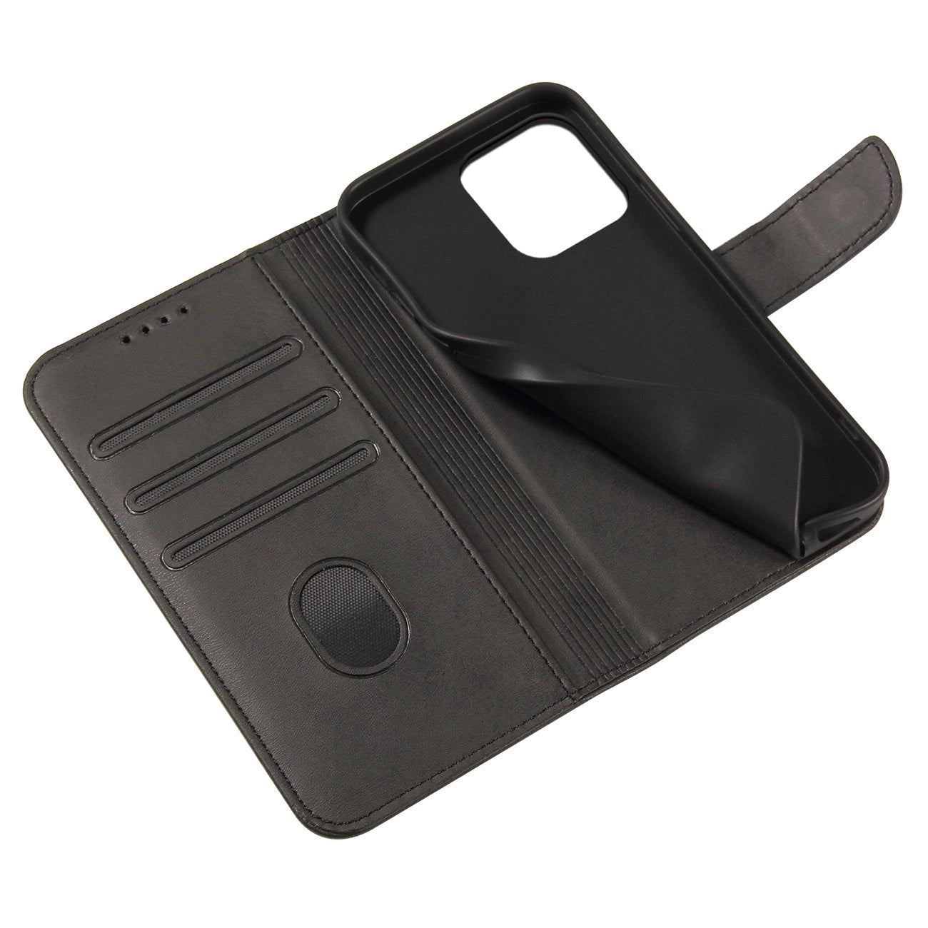 iPhone 15 Pro - Magnet Flip Case (Black) - MIZO.at