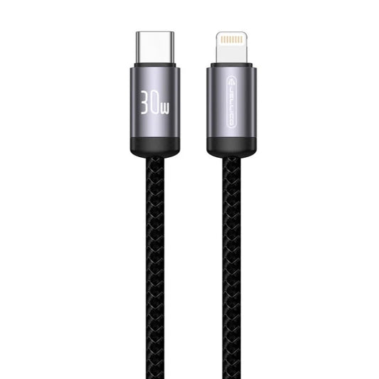 30W USB-C auf Lightning PD Ladekabel - Jellico B27 - Schwarz