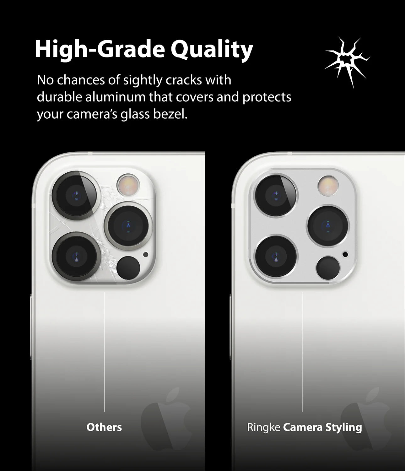 iPhone 12 Pro Camera Protector | Silver | Aluminum Lens Guard - MIZO.at