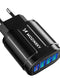 48W 4-Port Wall Charger - Black - MIZO.at