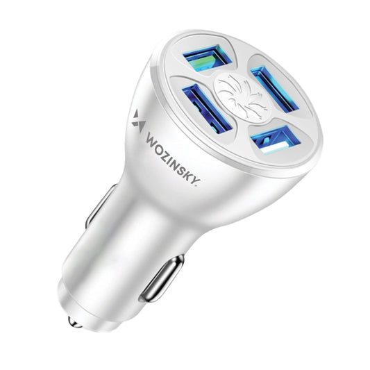 Wozinsky 50W 4Port  Car Charger - White - MIZO.at