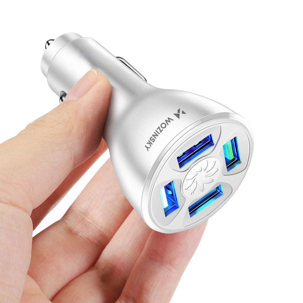 Wozinsky 50W 4Port  Car Charger - White - MIZO.at