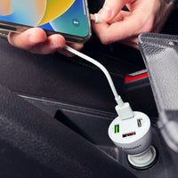 Wozinsky 50W 4Port  Car Charger - White - MIZO.at