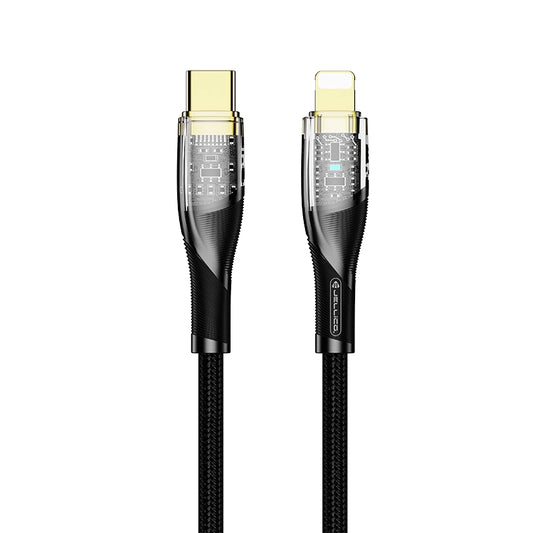 30W USB-C auf Lightning PD Ladekabel - Jellico B20 - Schwarz