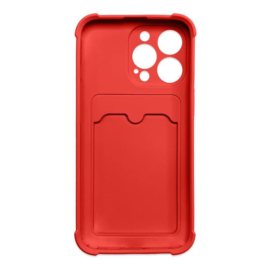 iPhone 12 Pro Card Wallet Silicone Air Bag Armor Red - MIZO.at