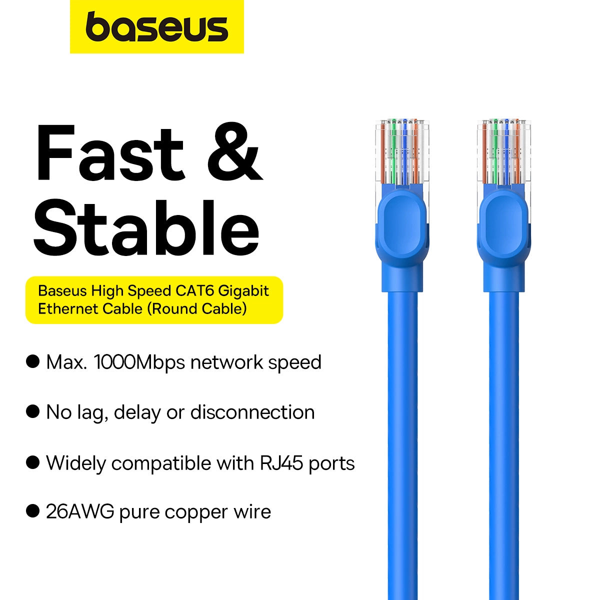 High Speed Cat 6 RJ-45 Lan Cable - Blue (5m) - MIZO.at