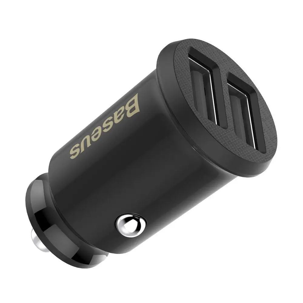 Baseus Grain Car Charger | 2x USB 3.1A Black - MIZO.at