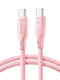 Joyroom 60W USB Type C 1M Cable - Pink - MIZO.at