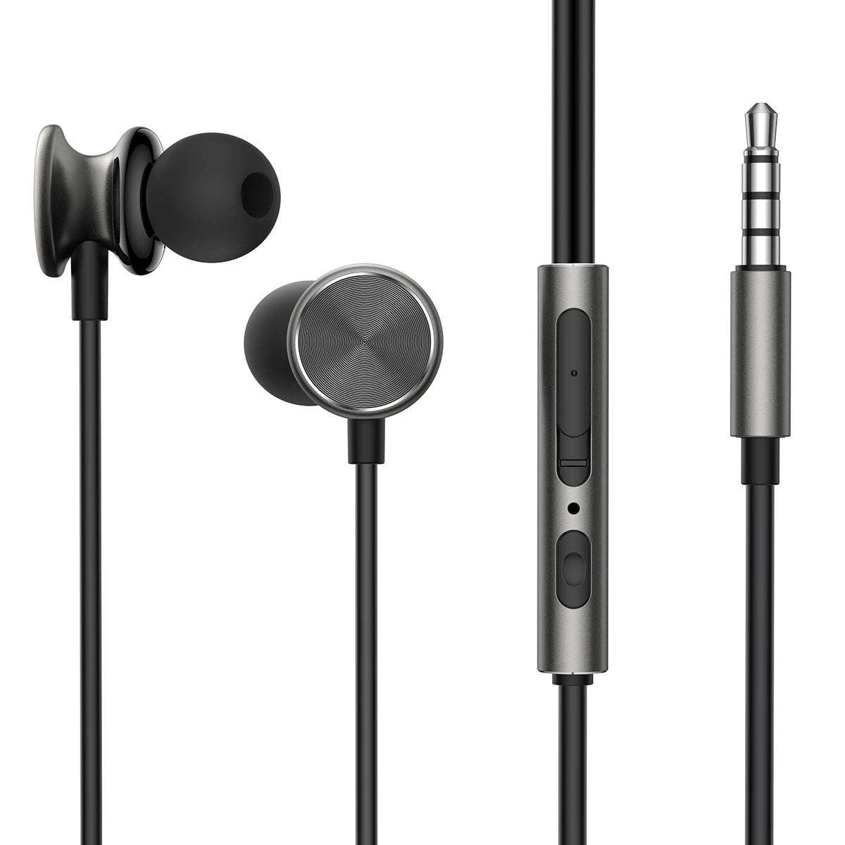 Joyroom Wired In-Ear Headphones - Dark Gray - MIZO.at