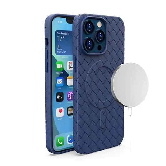 iPhone 15 Pro Max Braided MagSafe Case - Navy Blue - MIZO.at