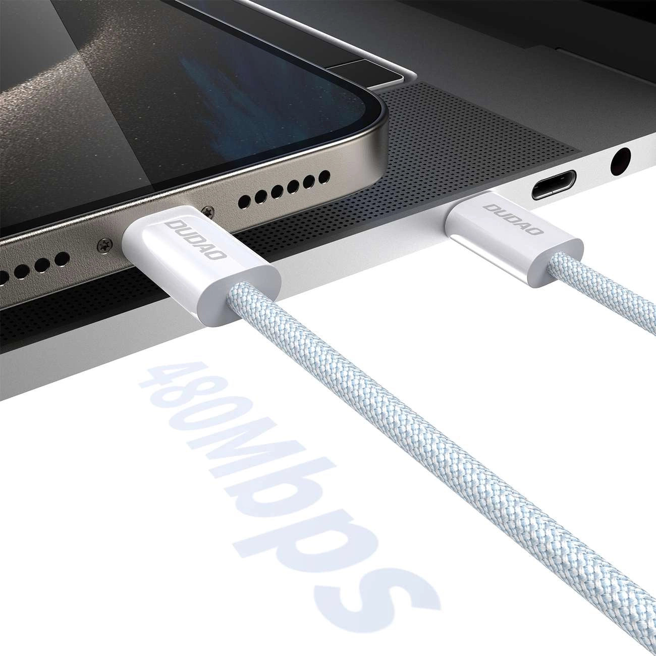 USB-C to USB-C Cable - Light Blue - 2M Long - MIZO.at