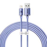 Lightning Crystal Shine Fast Charging Cable 2.4A | Purple - MIZO.at