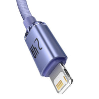 Lightning Crystal Shine Fast Charging Data Cable 2.4A 2m Purple (CAJY000105)