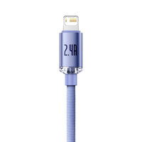 Lightning Crystal Shine Fast Charging Cable 2.4A | Purple - MIZO.at