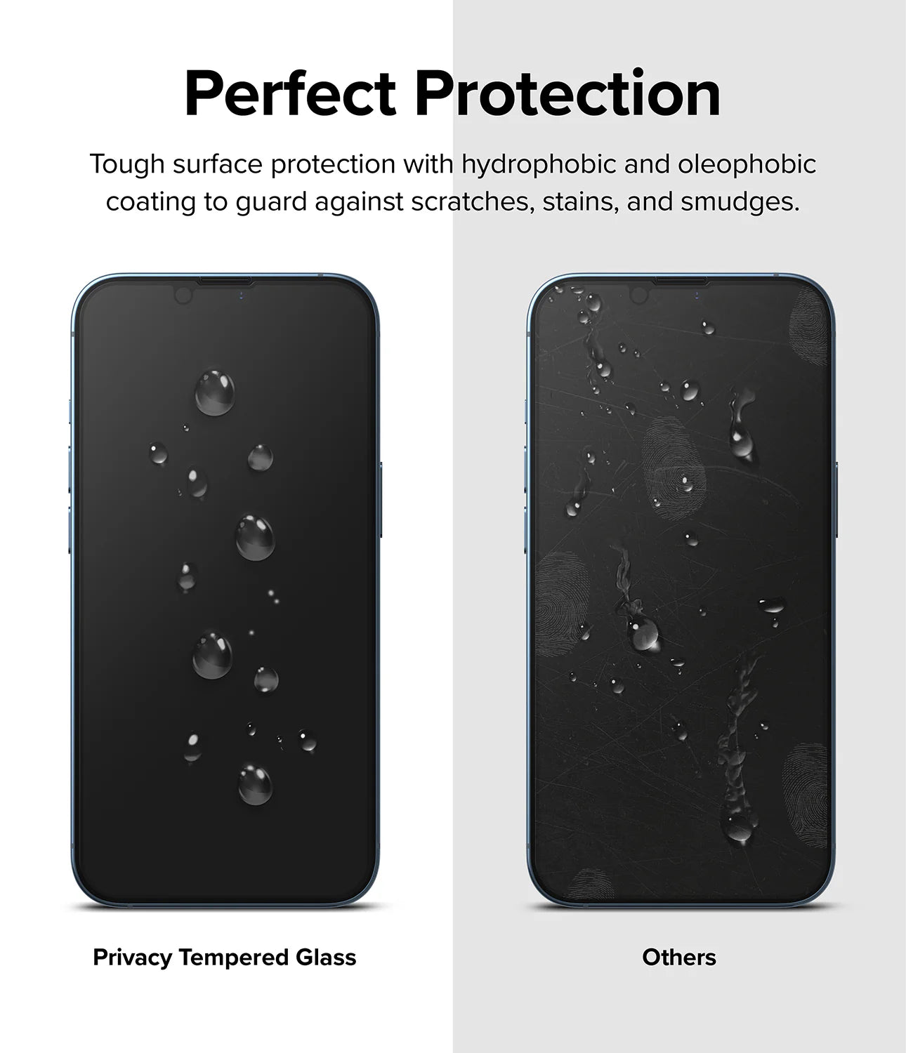 iPhone 14 Plus/13 Pro Max Privacy Tempered Glass with installation jig Black