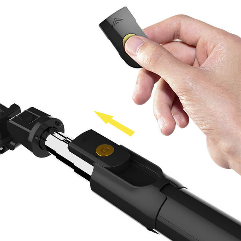 SELFIE-STICK – MIT ABNEHMBARER BLUETOOTH-FERNBEDIENUNG UND STATIV