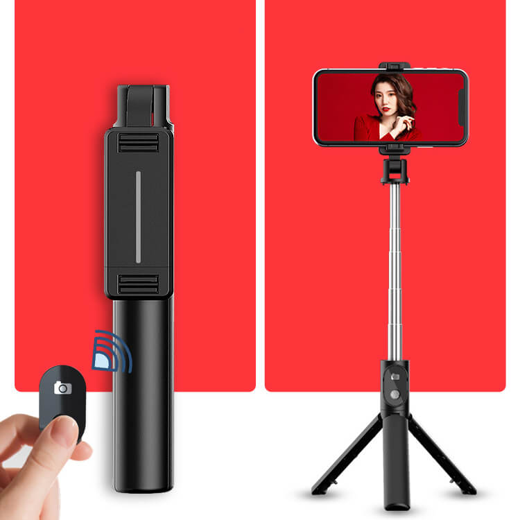 Mini Selfie Stick with Bluetooth Remote & Tripod | P30 Black - MIZO.at